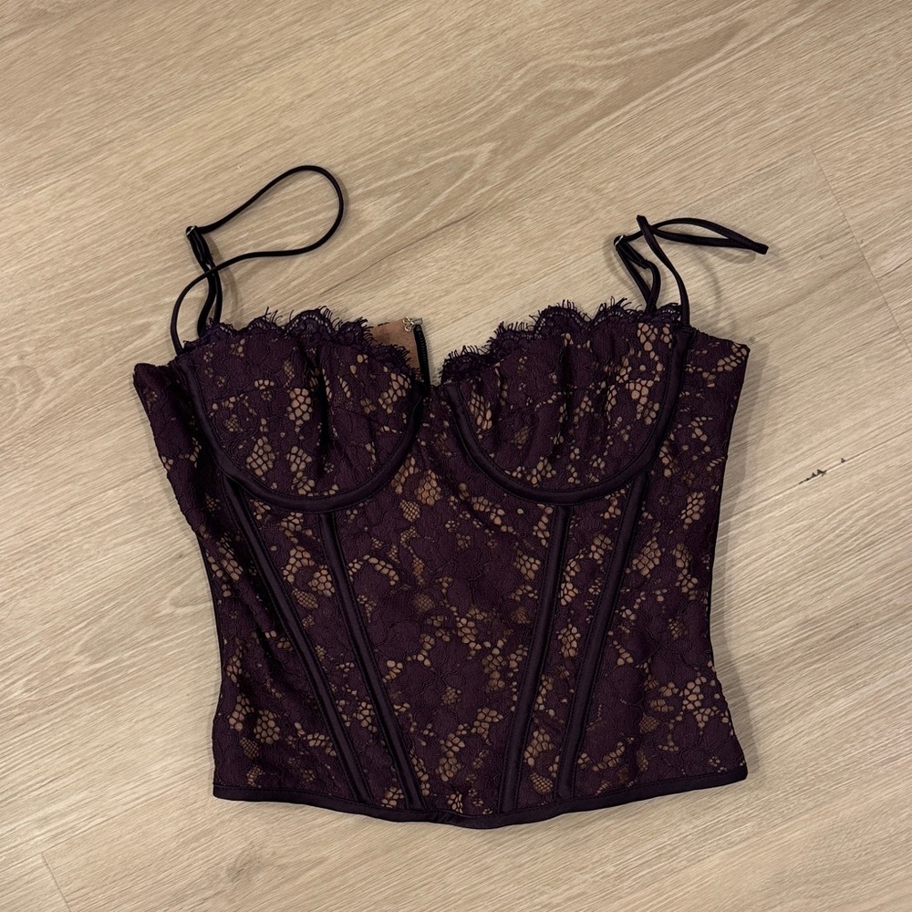 House of CB Purple Lace Corset Top